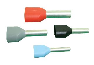 TWE0.5-8 FERRULE, INSULATED, TWIN, 0.5MMSQ.,PK100 JST (JAPAN SOLDERLESS TERMINALS)