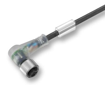 9457800150 LEAD, M12 SKT-FREE, R/A, 2 LED, 1.5M WEIDMULLER