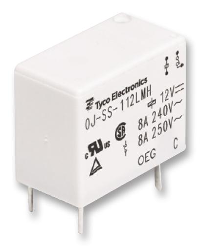 OJ-SS-124LMH2 RELAY, SPST-NO, 250VAC, 30VDC, 8A OEG - TE CONNECTIVITY