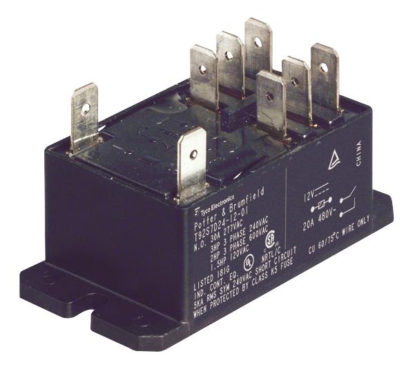 T92P11A22-240 RELAY, DPDT, 277VAC, 28VDC, 40A POTTER&BRUMFIELD - TE CONNECTIVITY