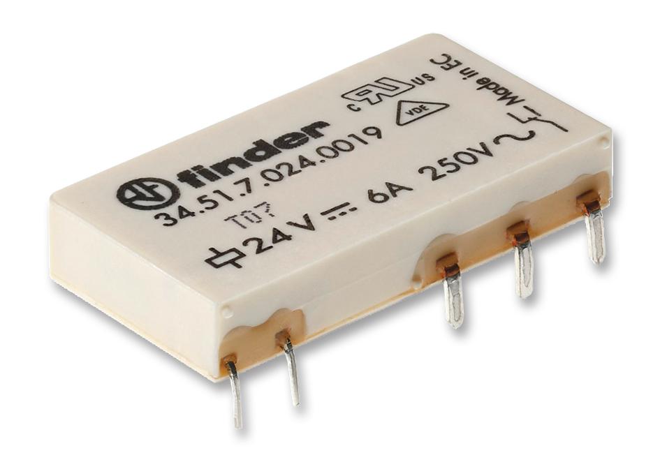 34.51.7.012.0019 RELAY, SPDT, 250VAC, 6A FINDER