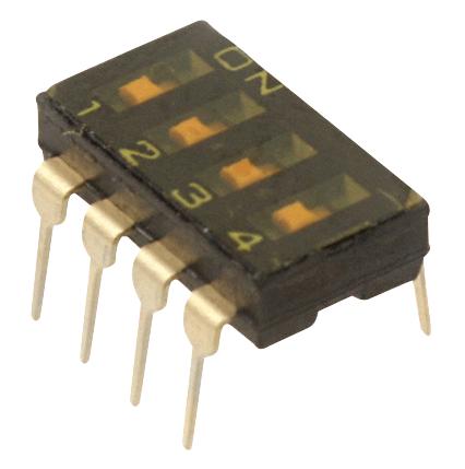 A6T4102 SWITCH, DIP, 4 WAY, SEALED OMRON