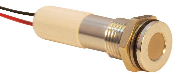 Q8F3CXXW12E INDIC LED FLUSH 8MM WHT 12VDC,IP67 APEM