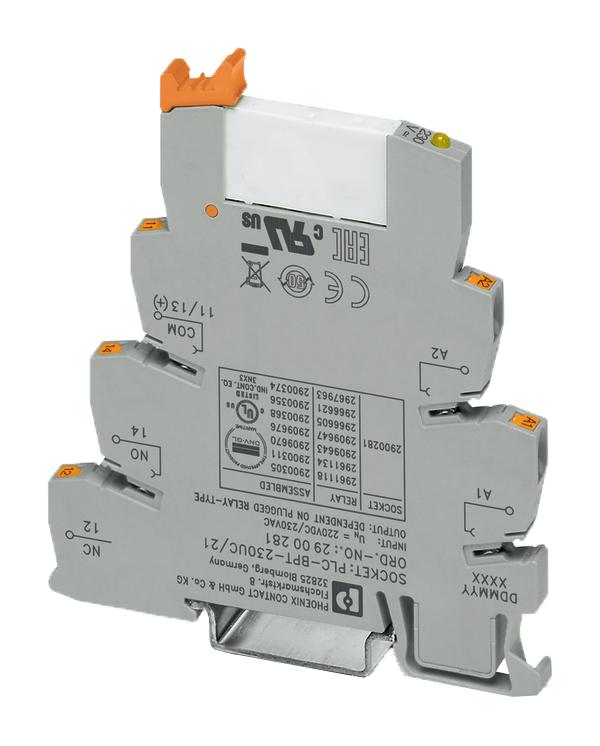 PLC-RPIT-230UC/21 RELAY, SPDT, 250VAC, 6A PHOENIX CONTACT