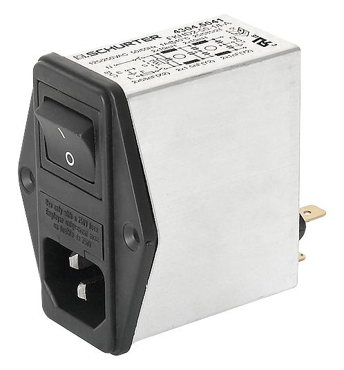 4304.5024 INLET FILTER, IEC, C14, FKID, 6A SCHURTER