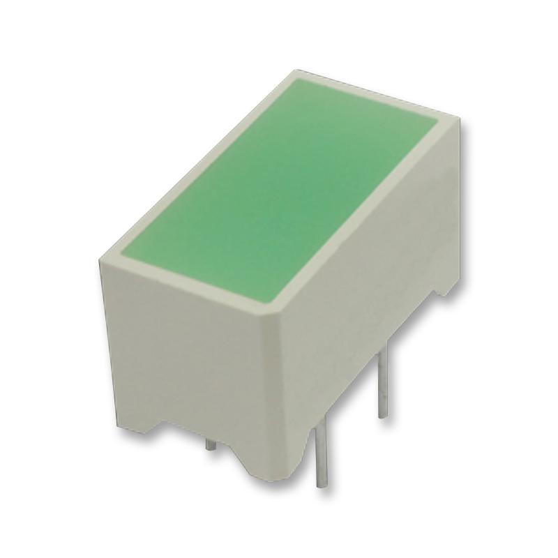 DE/2GD LIGHT BAR, GREEN, 7.5MM X 14MM KINGBRIGHT