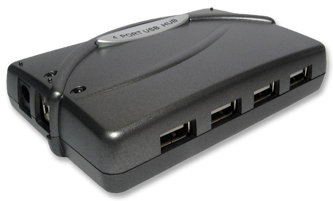 NLUSB2-222 HUB, 4 PORT, USB2.0, EXTERNAL, UK PLUG NEWLINK