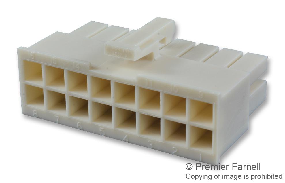 3901-2165 CONNECTOR HOUSING, RCPT, 16POS MOLEX