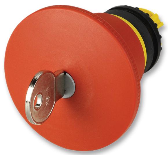 M22-PVS45P-MS1 EM STOP KEY RLSE, NO LED, PALM, 45MM EATON MOELLER
