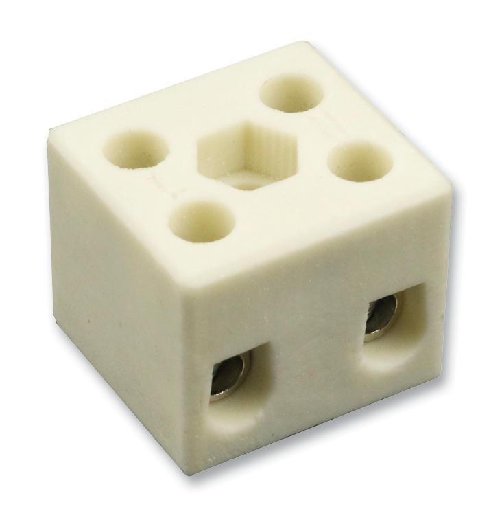 DESTB-0252 TERMINAL BLOCK, PWR DIST., 2POS, CERAMIC HYLEC