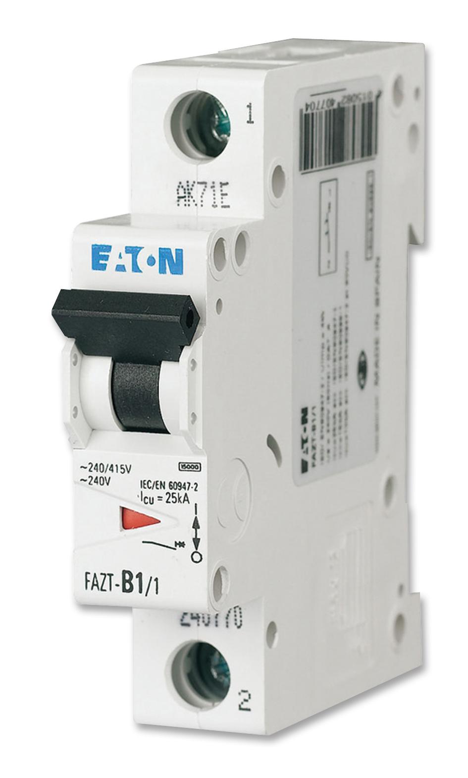 FAZ6-C50/1 MINIATURE CKT BREAKER, 1P, 50A, 400VAC EATON MOELLER