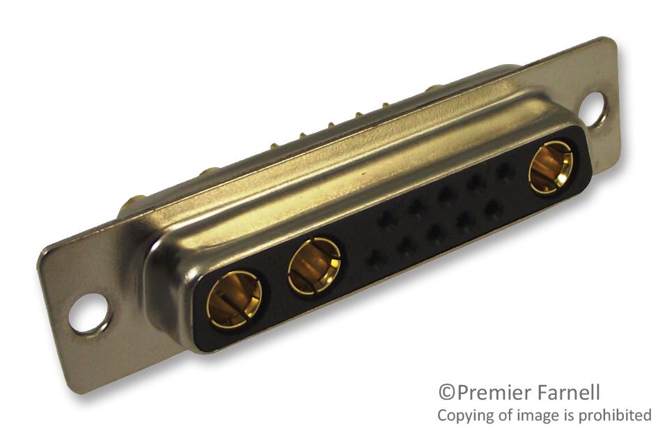 681S7W2203L001 D SUB, COMBO, RECEPTACLE, 40AMP, 7WAY NORCOMP