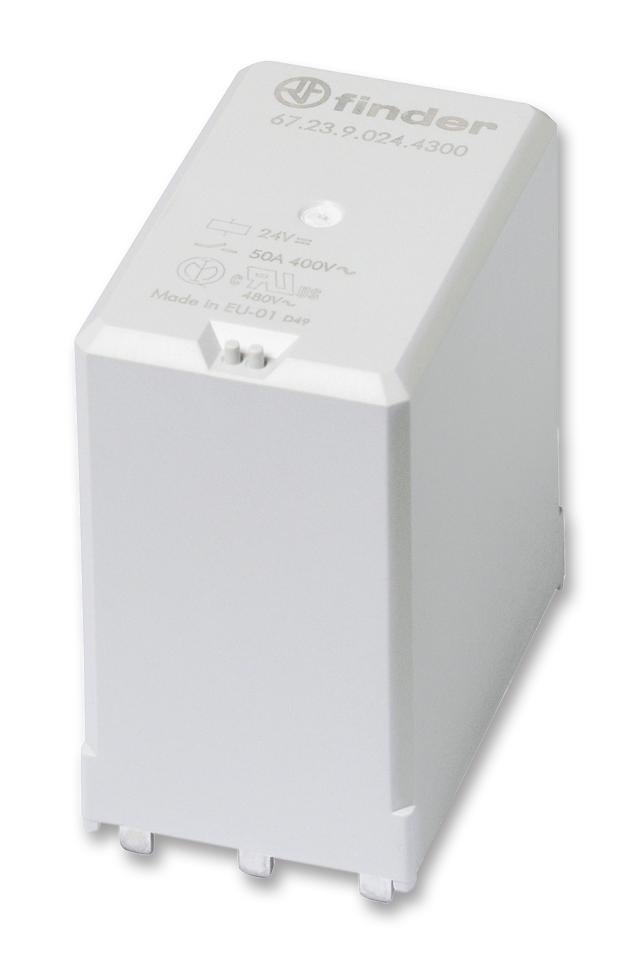 67.23.9.024.4300 RELAY, 3PST-NO, 400VAC, 50A FINDER