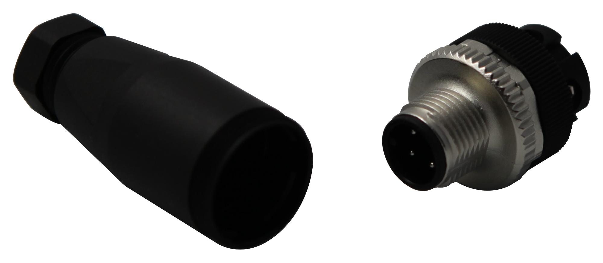 SACC-M12MS-4CON-PG 7-M PLUG, M12, PLUSCON, A CODE, 4 WAY PHOENIX CONTACT