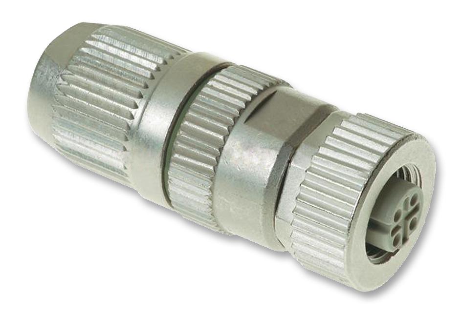 21 03 282 2405 RCPT, CIRCULAR, HARAX M12, D-CODED, 4P HARTING