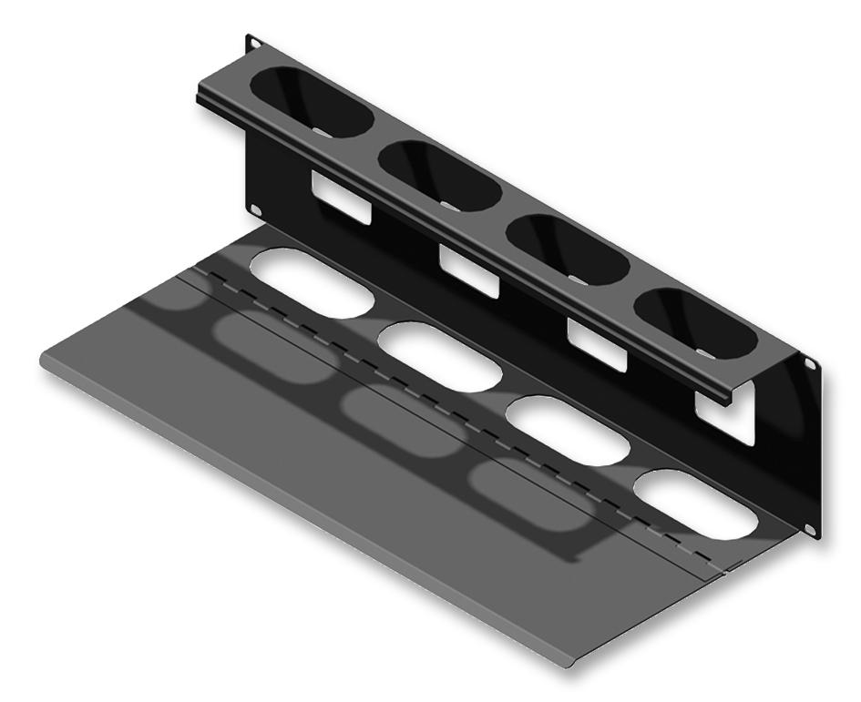 PCMDD19005BK1 CABLE TIDY, 3U, HINGED HAMMOND