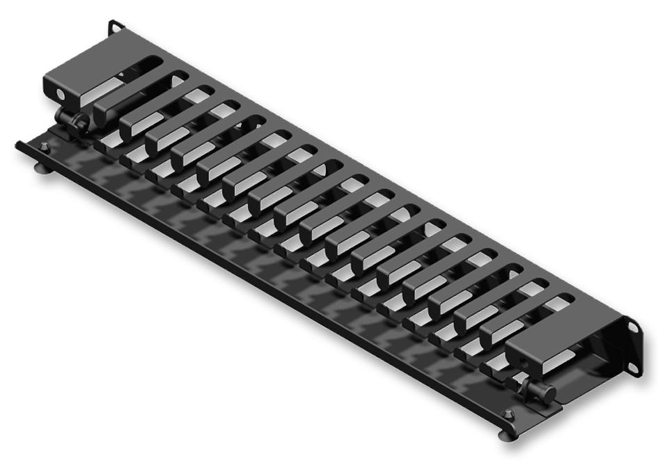 PCMDS19001BK1 CABLE TIDY, 1U, HINGED FINGER PANEL HAMMOND