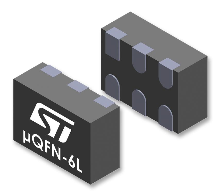ECMF02-2HSMX6 ESD PROTECTED COMMON MODE FILTER, UQFN-6 STMICROELECTRONICS