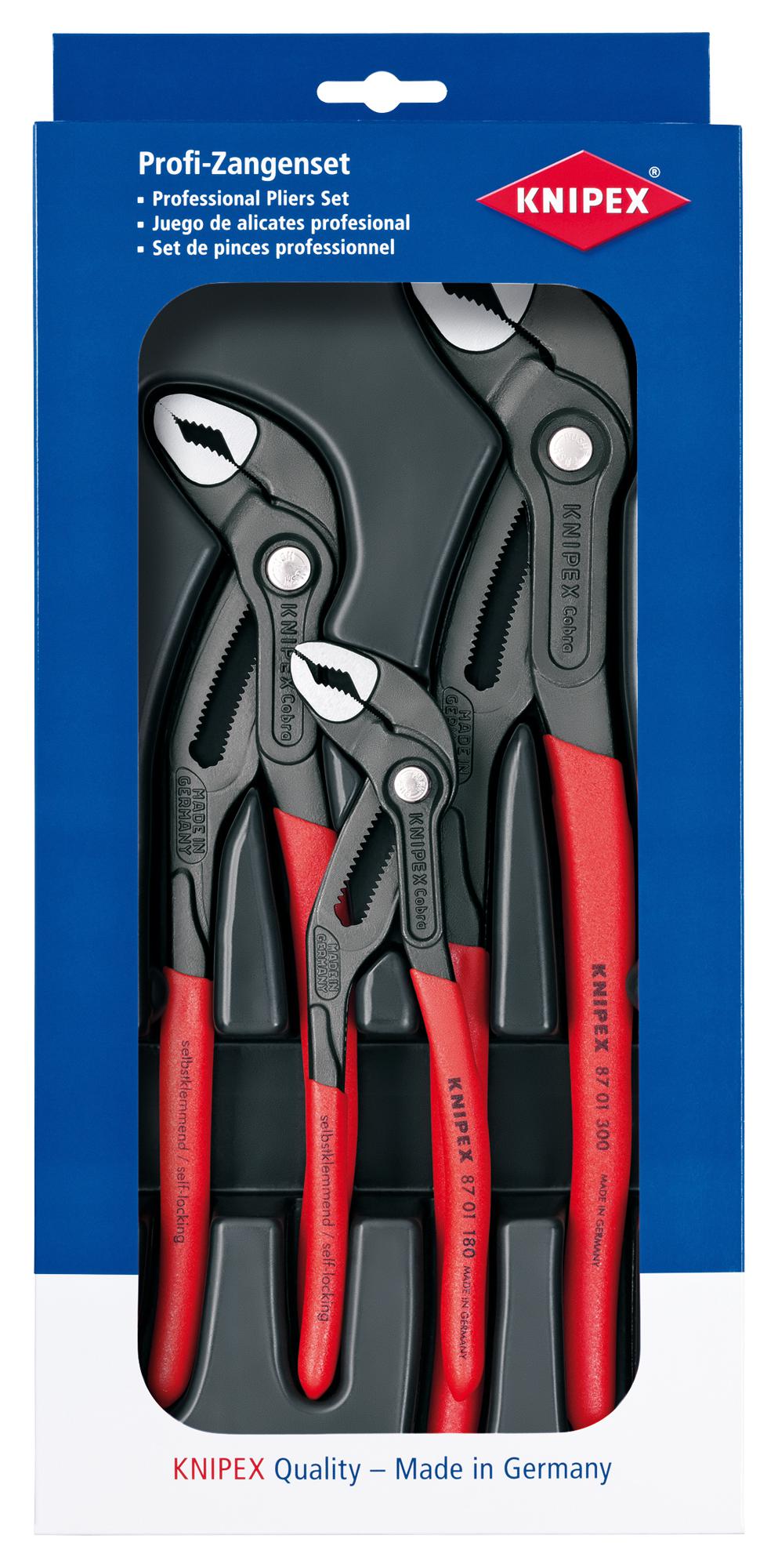 00 20 09 V02 TOOL KIT, PLIERS, COBRA, 3PC KNIPEX