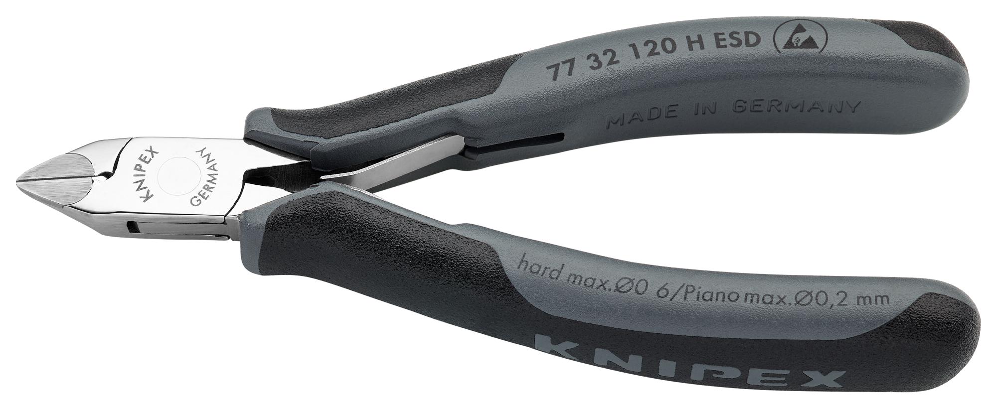 77 32 120 H ESD CUTTER, DIAGONAL, 1.6MM, 120MM, ESD KNIPEX
