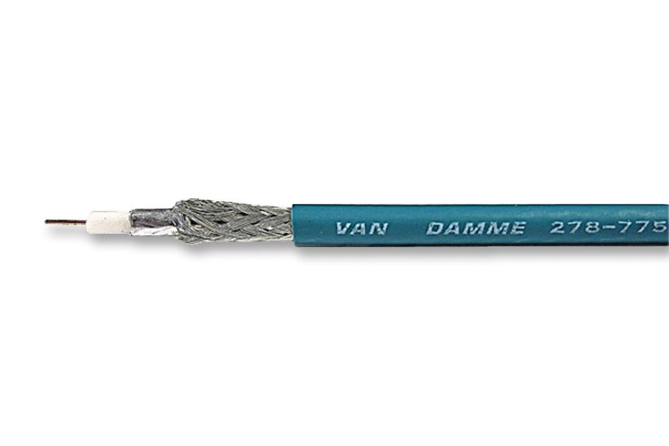 278-775-000 COAXIAL CABLE, MINI, BLUE, PER M VAN DAMME