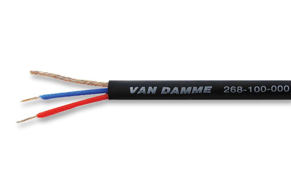 268-100-000 CABLE, TWISTED PAIR, BLACK, PER M VAN DAMME