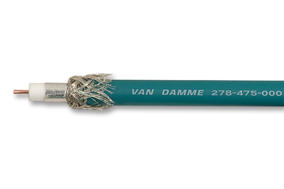 278-475-000 COAXIAL CABLE, RG11/U, BLUE, 100M VAN DAMME