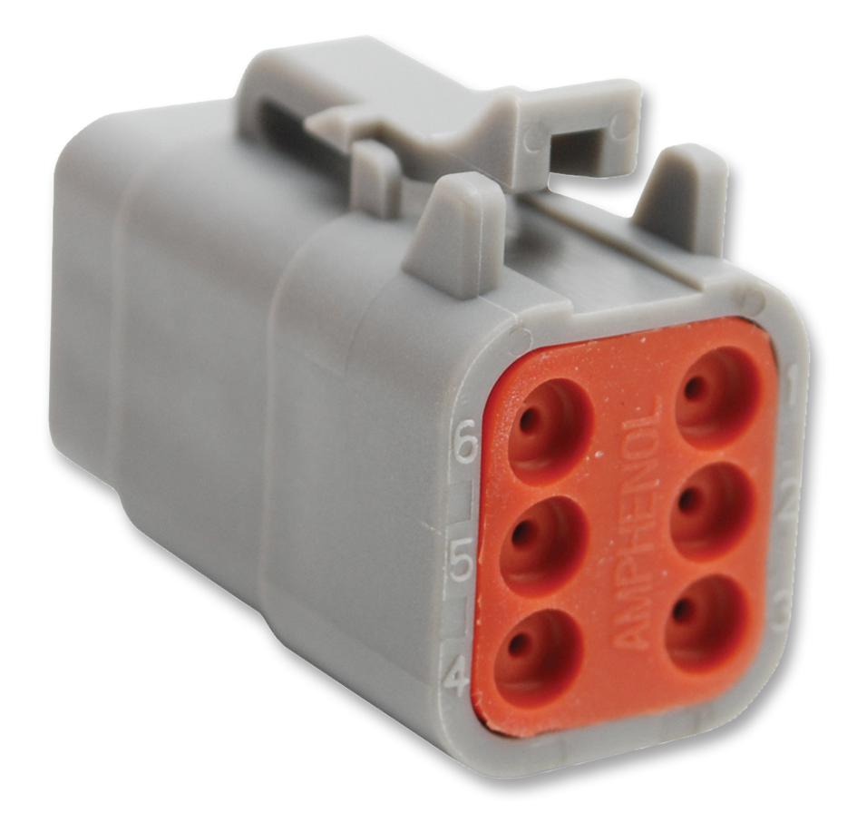 ATM06-6S CONNECTOR HOUSING, PLUG, 6 WAY, PLASTIC AMPHENOL SINE/TUCHEL