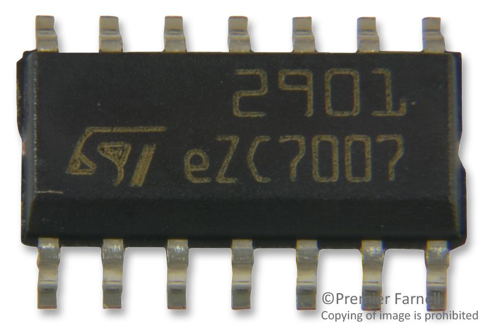 LM2901DT COMPARATOR, QUAD, 1.3US, SOIC-14 STMICROELECTRONICS