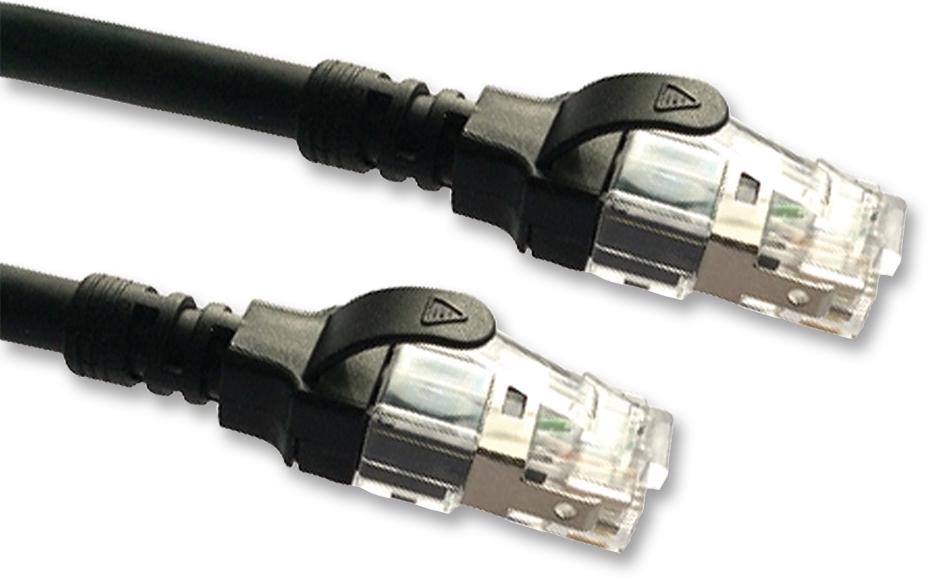 2996AS-5BK PATCH LEAD, CAT6A, BLACK, 5M VIDEK