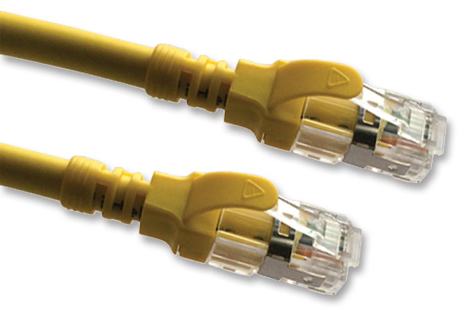 2996AS-0.5Y PATCH LEAD, CAT6A, YELLOW, 0.5M VIDEK