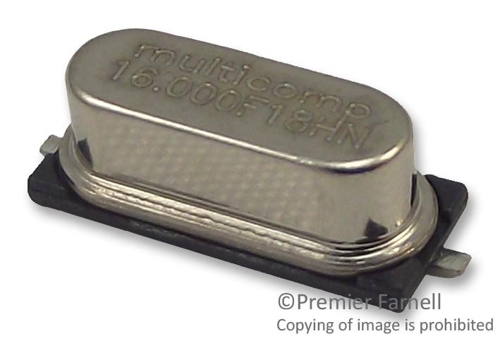MCRSD16000F183000RR CRYSTAL, 16MHZ, 18PF, HC49-US, SMD MULTICOMP PRO