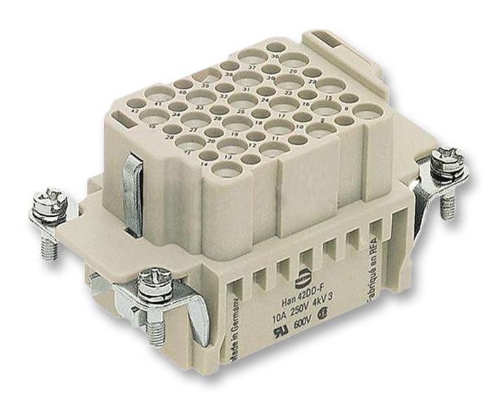 09 16 042 3101 RECTANGULAR INSERT, RCPT, 42+PE HARTING