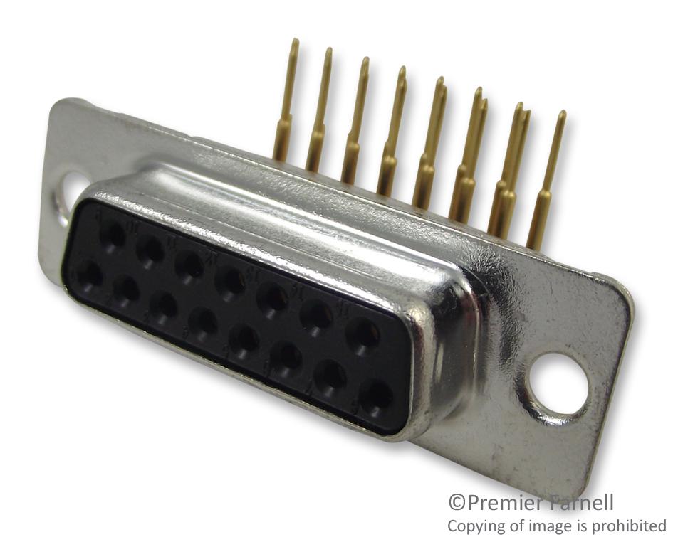L77DFA15S1AON CONNECTOR, D SUB, RCPT, 15POS AMPHENOL ICC
