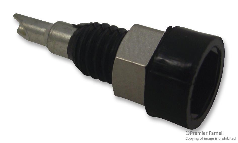 R921920000 BANANA JACK, 2MM, 10A, SOLDER, BLACK RADIALL