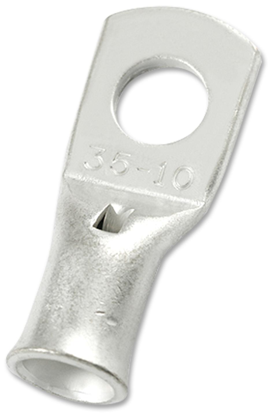 MC000757 COPPER TUBULAR LUG, 10.5MM, 2AWG, CRIMP MULTICOMP PRO