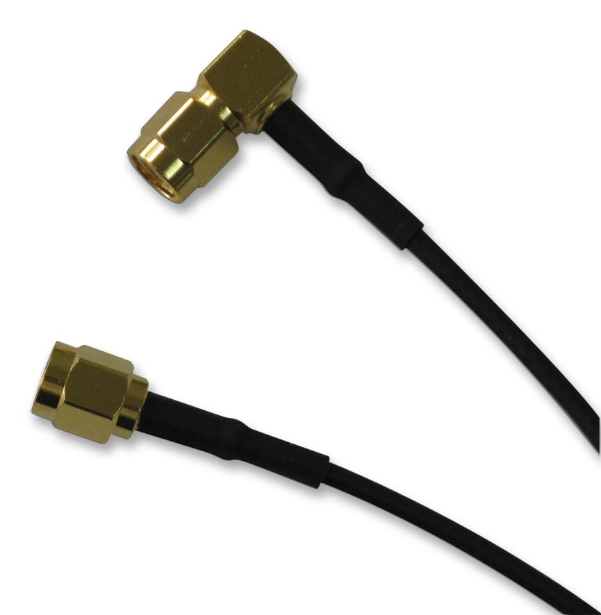 135103-02-M0.25 COAXIAL CABLE, RG174/U, SMA PLUG, 0.25M AMPHENOL CONNEX