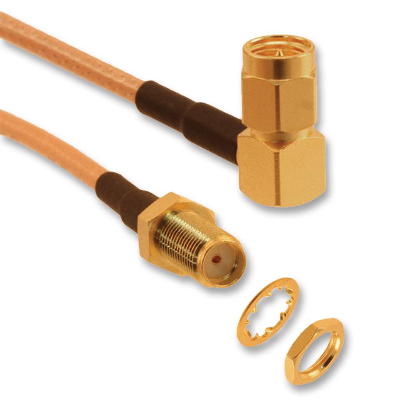 135111-02-M0.75 COAXIAL CABLE, RG174/U, PLUG-JACK, 0.75M AMPHENOL CONNEX