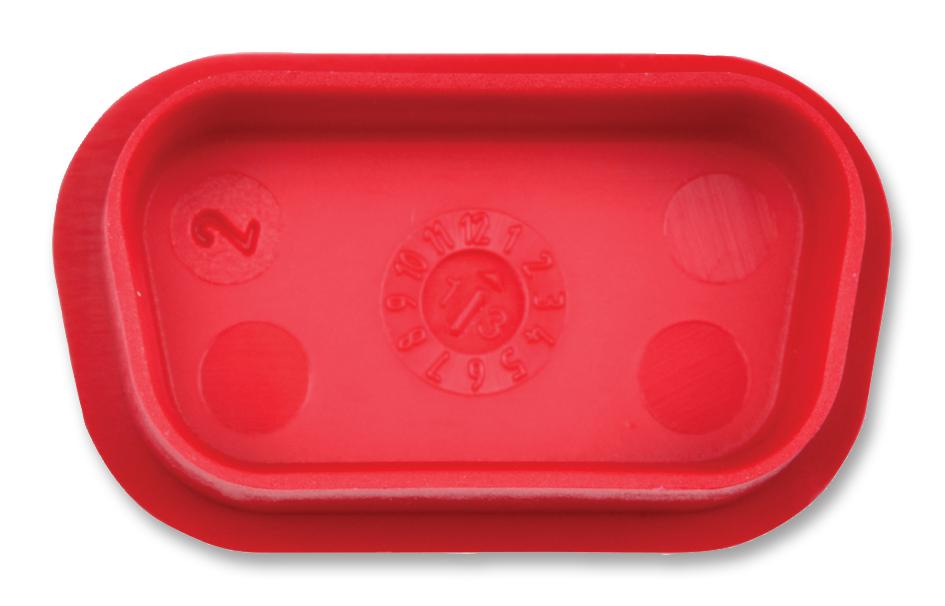 172704-0083 DUST CAP, D SUB, SIZE DE, RED MOLEX / FCT