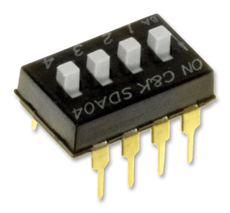 SDA04H1BD SWITCH DIP TOP SLIDE 4POS C&K COMPONENTS