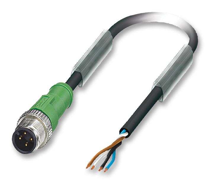 SAC-4P-M12MS/ 5,0-PUR SENSOR CABLE, 4POS, M12 PLUG, 5M PHOENIX CONTACT