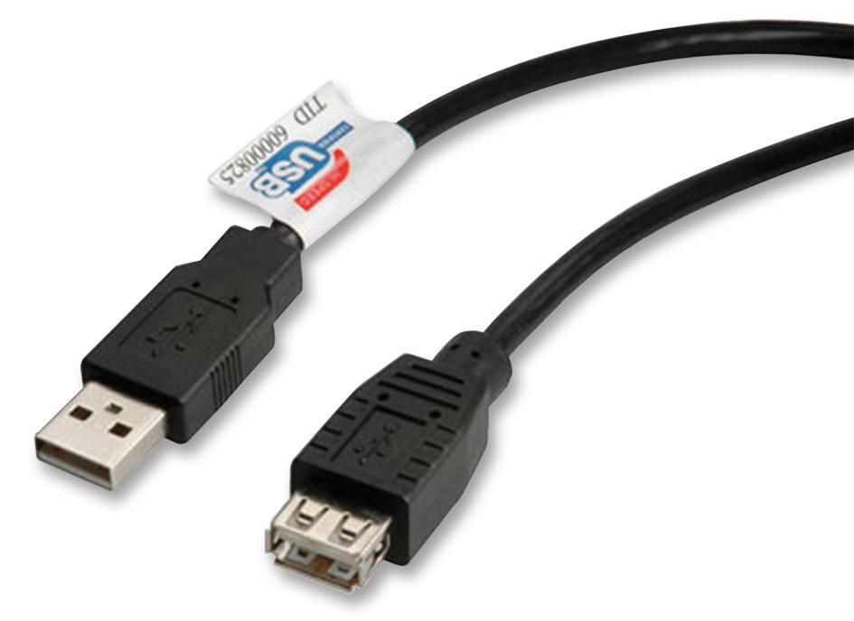 11.02.8960 COMPUTER CABLE, USB2.0, 3M, BLACK ROLINE