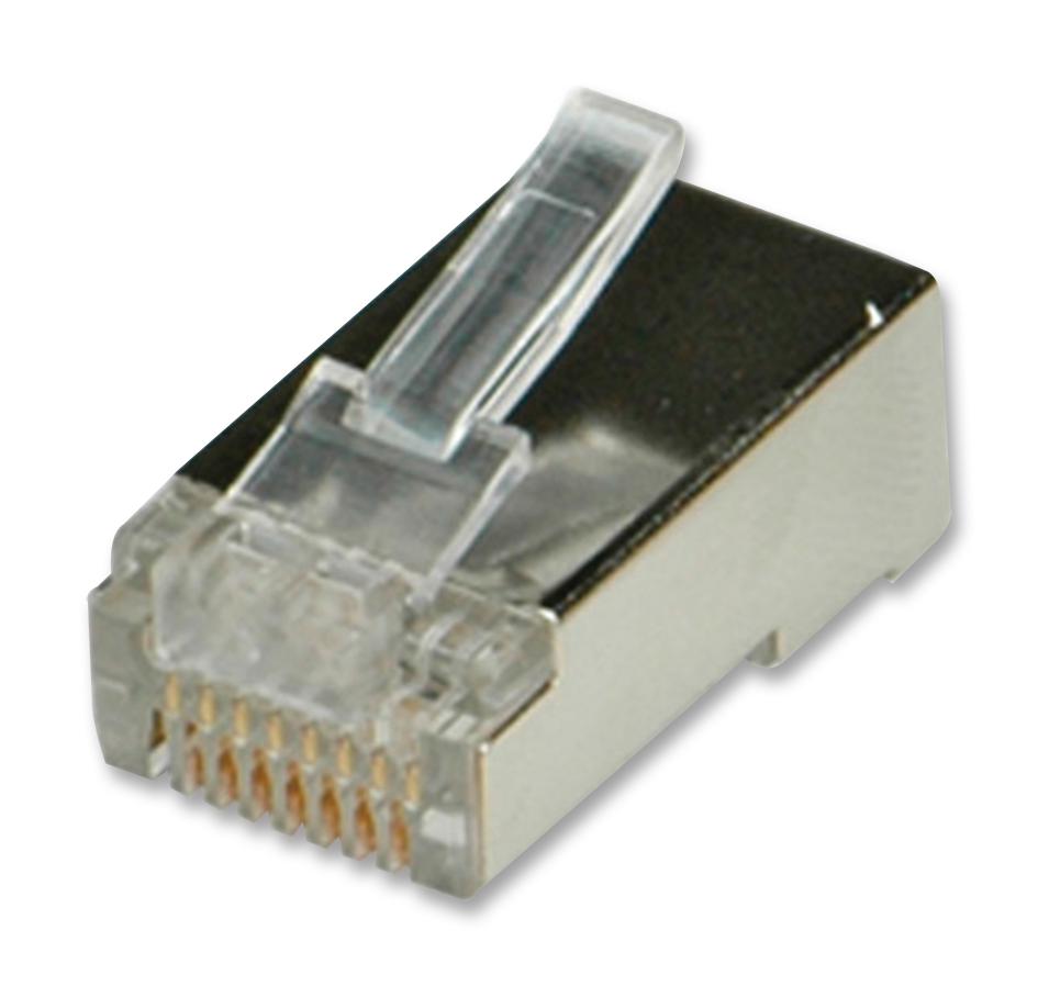 12.01.1089 CONN, RJ45, PLUG, SHLD, 1PORT, 8P8C,PK10 ROLINE
