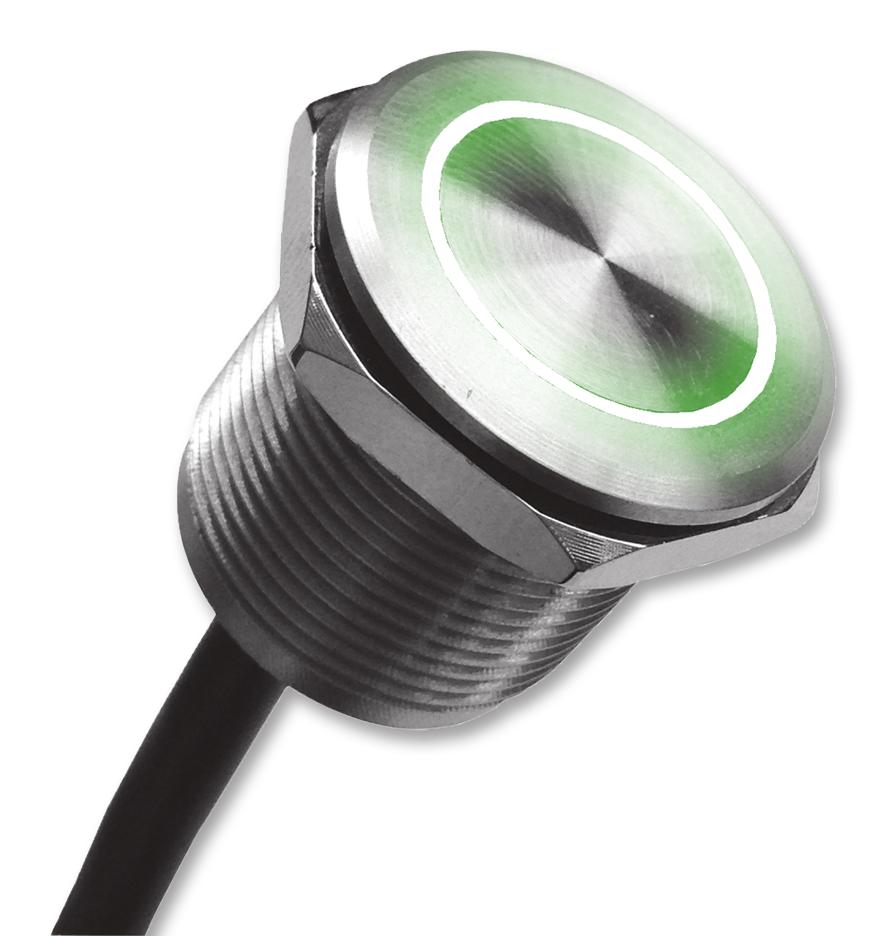 MPZI022/F/GN/24 SWITCH, PIEZO, MOM, 1A, 24V, GREEN BULGIN LIMITED