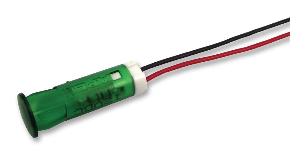 QS83XXG12 INDICATOR, LED PANEL MNT, 8MM, GREEN APEM