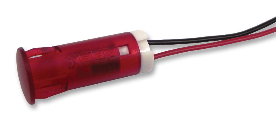 QS103XXR12 INDICATOR, LED PANEL MNT, 10MM, RED APEM