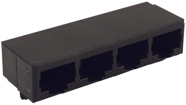 5557562-1 CONNECTOR, RJ45, JACK, 4PORT, 8P8C, CAT4 AMP - TE CONNECTIVITY