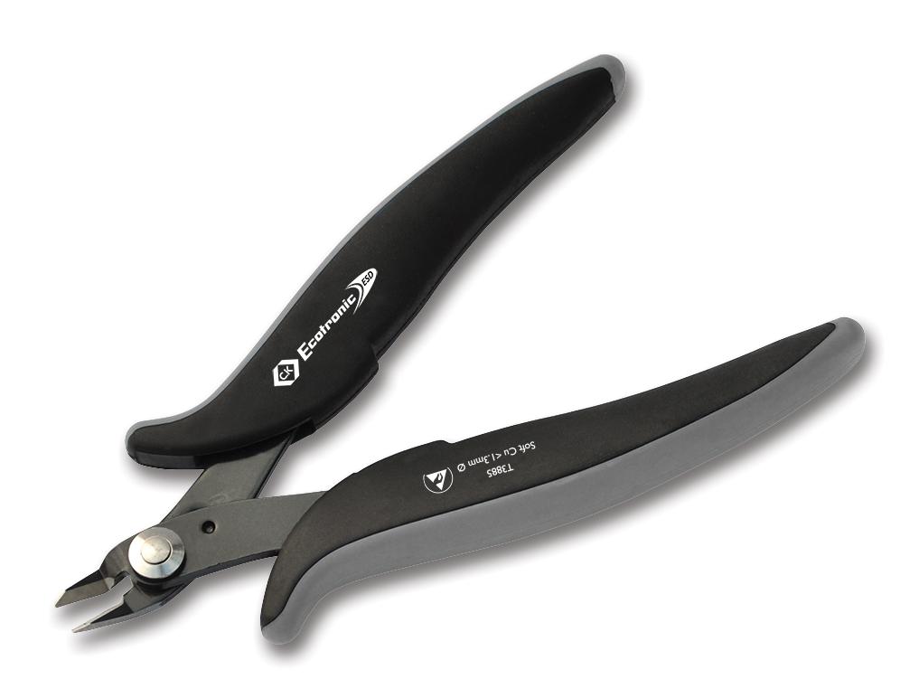 T3885 ESD SIDE CUTTER, 1.3MM, 139MM CK TOOLS