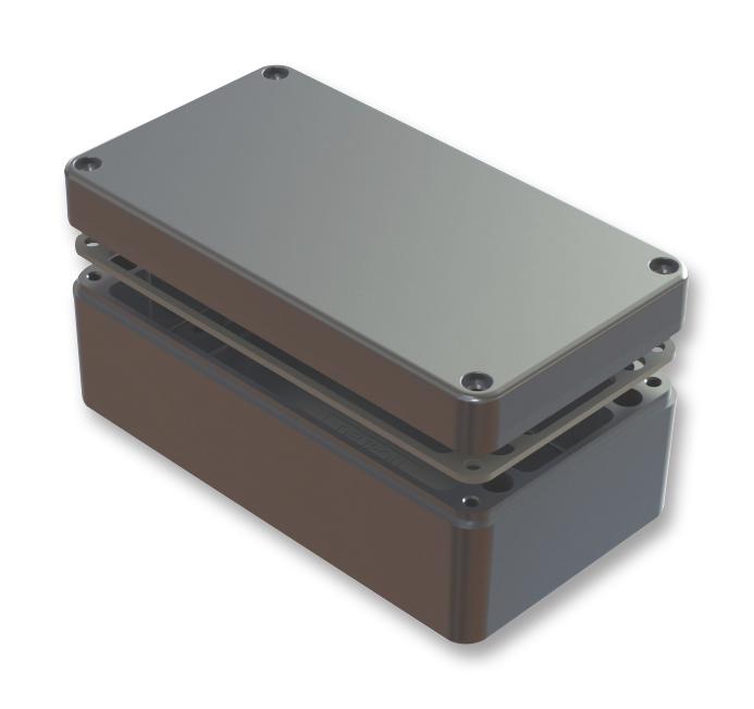 487-221208A-68 PCB BOX ENCLOSURE, ALUMINIUM, GREY DELTRON ENCLOSURES