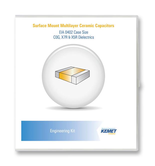 CER ENG KIT 28 MLCC CAPACITOR KIT, 0402, C0G/X5R/X7R KEMET